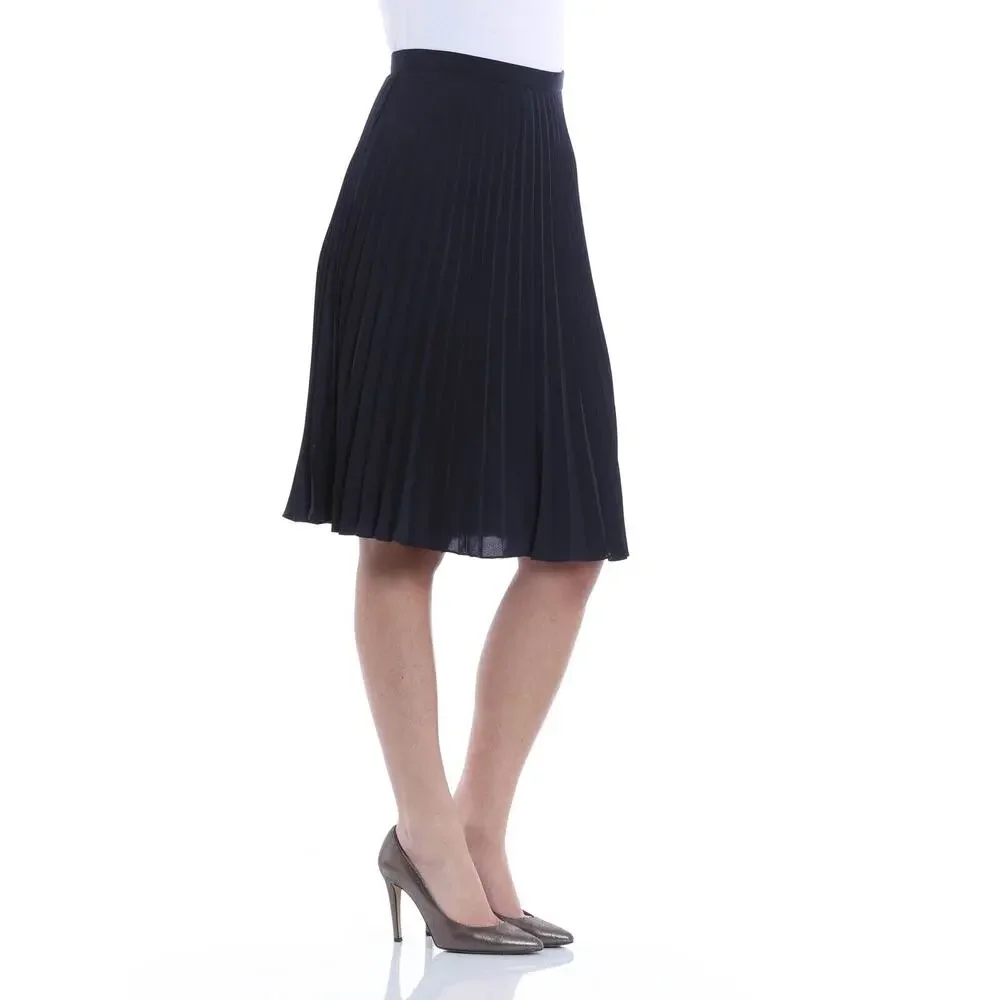Michael Kors Accordion Skirt Womens 0 Semi Sheer Knee Length Pleated Unlined